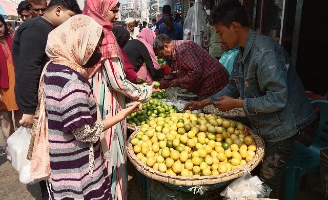 নগরীর বাজারে তিন দিনের ব্যবধানে লেবুর দাম দ্বিগুণের বেশি