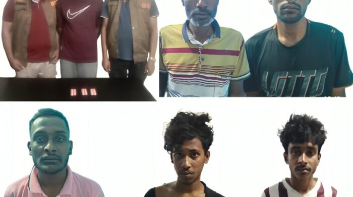 আরএমপির মাদকবিরোধী অভিযানে গ্রেপ্তার ৬